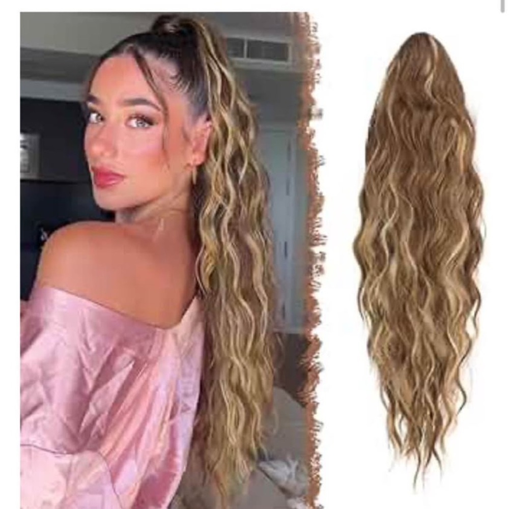 Long Wavy Blonde Hair Extension